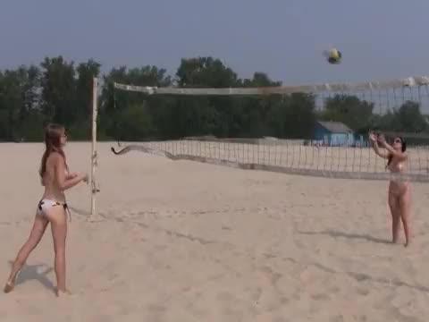 Nudist beach brings the best out of two hot teens